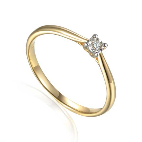 Pierścionek Au585 z diamentem R73490 YW
