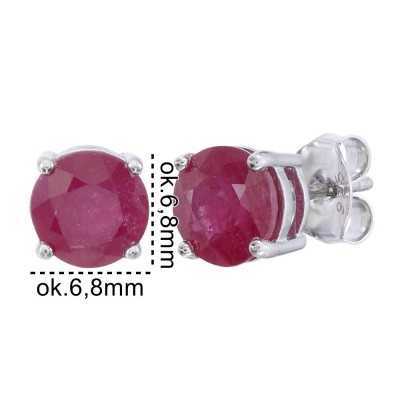 Kolczyki Ag 925 Różowy Rubin NA1572-E-RU-WP