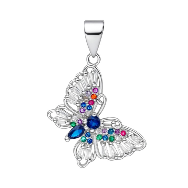 Zawieszka srebrna Ag925 rodowana motyl IM0420925PR