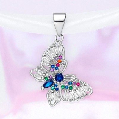 Zawieszka srebrna Ag925 rodowana motyl IM0420925PR
