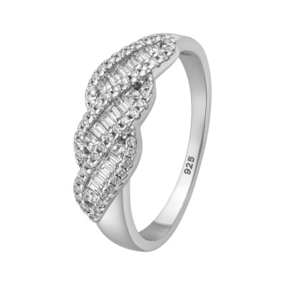 Pierścionek srebrny Ag925 z cyrkoniami IM0120925RR