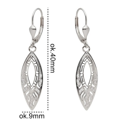 Kolczyki srebrne Ag 925 grecki wzór IM0640925ER