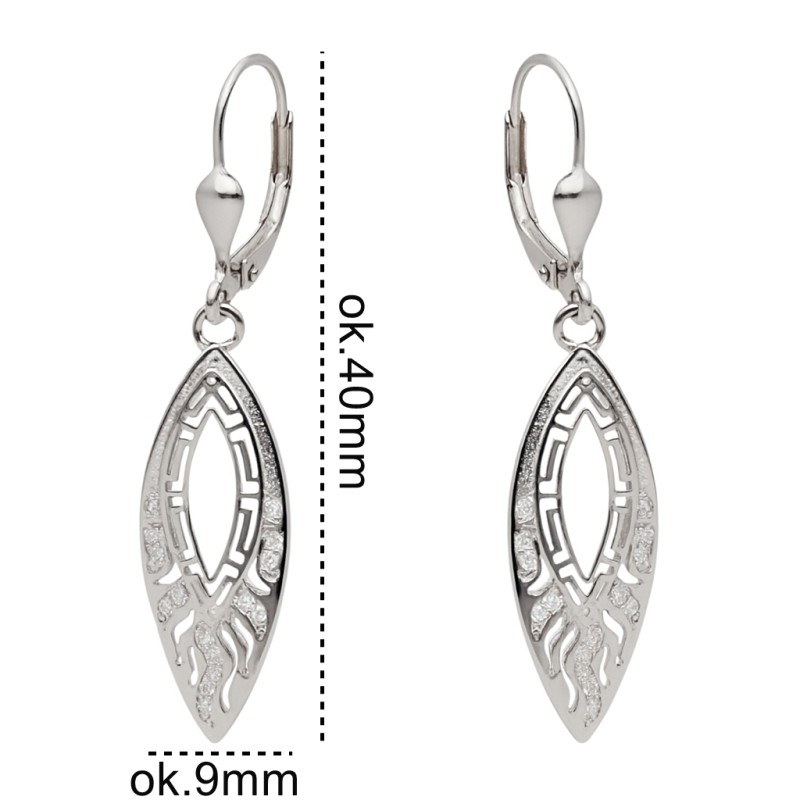 Kolczyki srebrne Ag 925 grecki wzór IM0640925ER