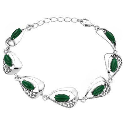 Bransoleta srebrna Ag 925 z kamieniem AR945MOXB