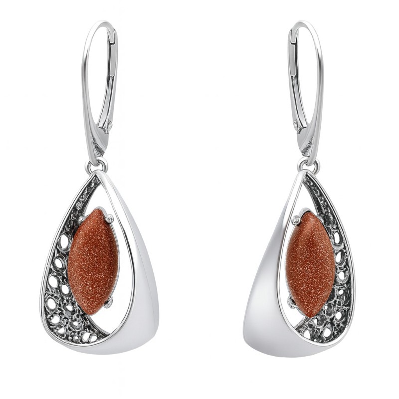 Kolczyki srebrne Ag 925 z kamieniem AR945POXE