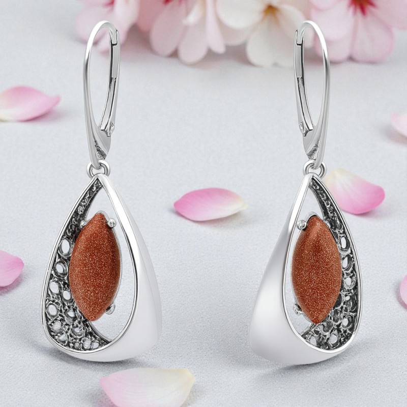 Kolczyki srebrne Ag 925 z kamieniem AR945POXE