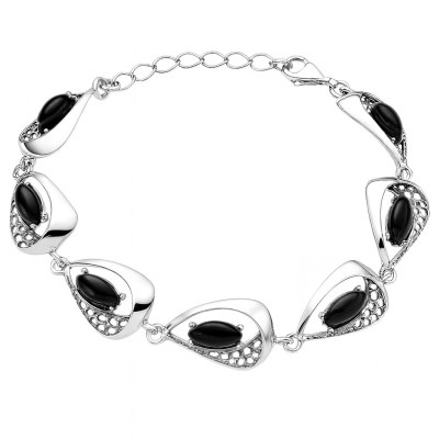 Bransoleta srebrna Ag 925 z kamieniem AR945OOXB