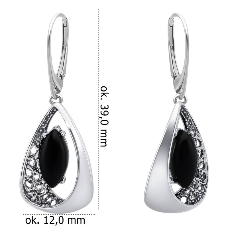 Kolczyki srebrne Ag 925 z kamieniem AR945OOXE