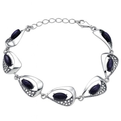 Bransoleta srebrna Ag 925 z kamieniem AR945NOXB