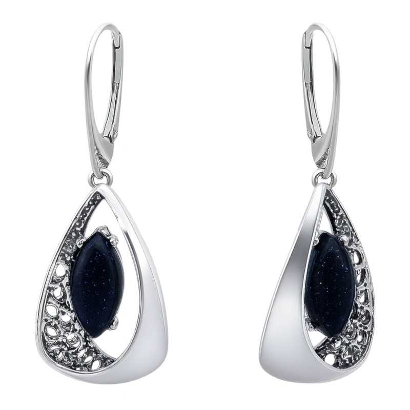 Kolczyki srebrne Ag 925 z kamieniem AR945NOXE