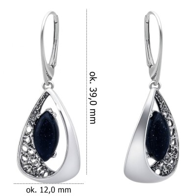 Kolczyki srebrne Ag 925 z kamieniem AR945NOXE