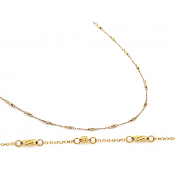 Naszyjnik złoty Au 585 z kulkami NA_3630