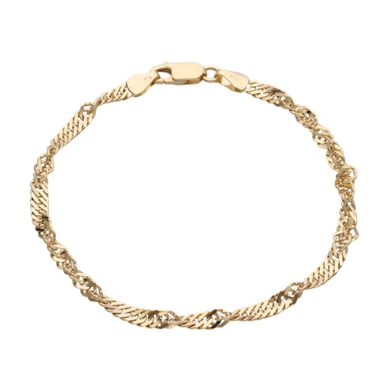 Bransoleta złota splot singapur próby Au 585