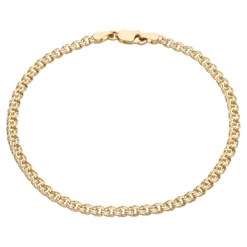 Bransoleta złota Splot Garibalddi próby Au 585