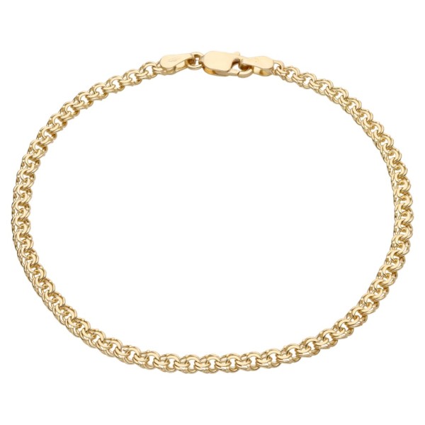 Bransoleta złota Splot Garibalddi próby Au 585