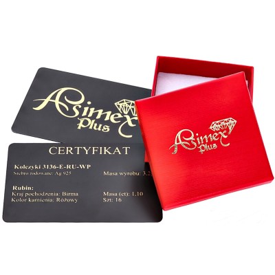 Zawieszka Ag 925 Bordowy Rubin 3533-P-RU-WP