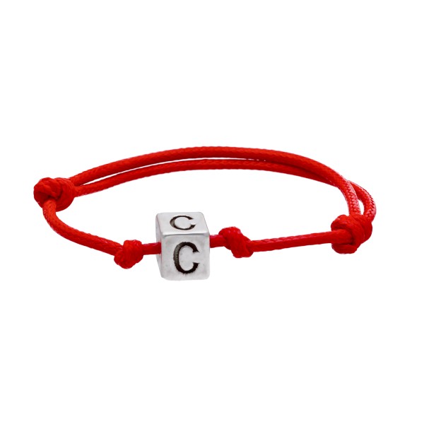 Bransoletka na sznurku z literką C BS160922