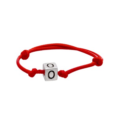Bransoletka na sznurku z literką O BS160922