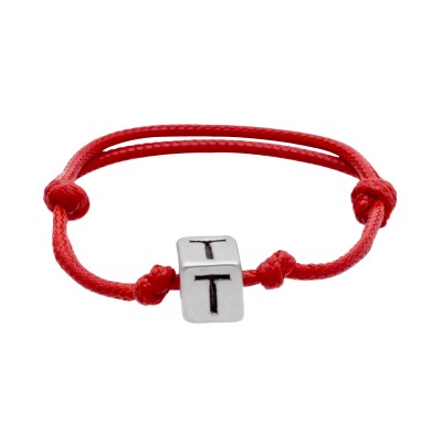 Bransoletka na sznurku z literką T BS160922