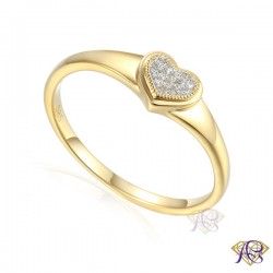 Złoty pierścionek z diamentami R81532 Y