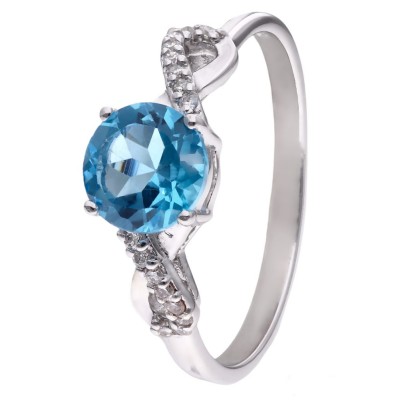 Pierścionek Ag 925 topaz swiss blue CVD-3441-R-BTS