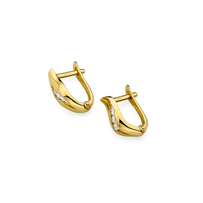 Kolczyki złote Au 585 z diamentem KO009Y