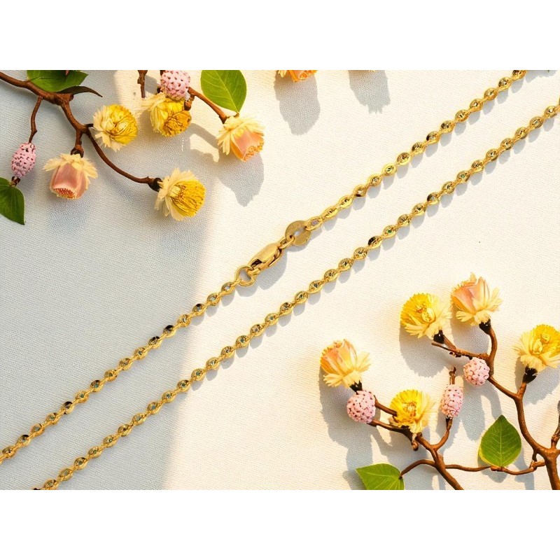 Łańcuszek złoty Au 585 Ankier LA546M/45