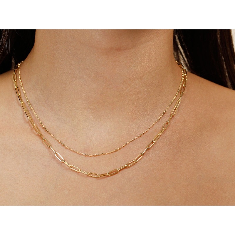 Łańcuszek złoty Au 585 Ozdobny LA724B/45