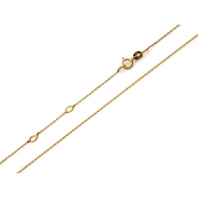 Złoty łańcuszek Au 585 delikatny ankier