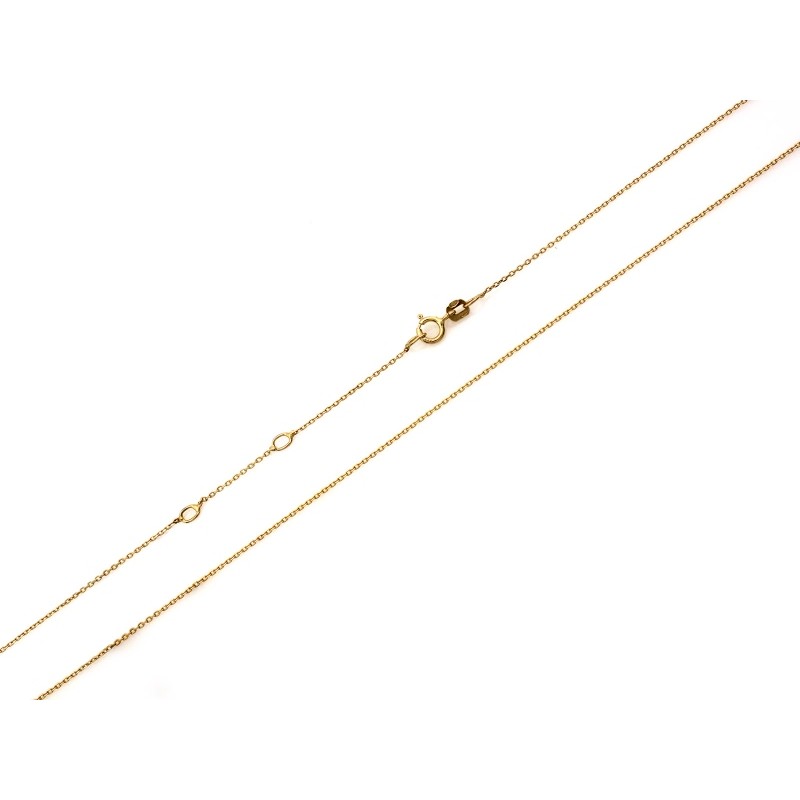 Złoty łańcuszek Au 585 delikatny ankier