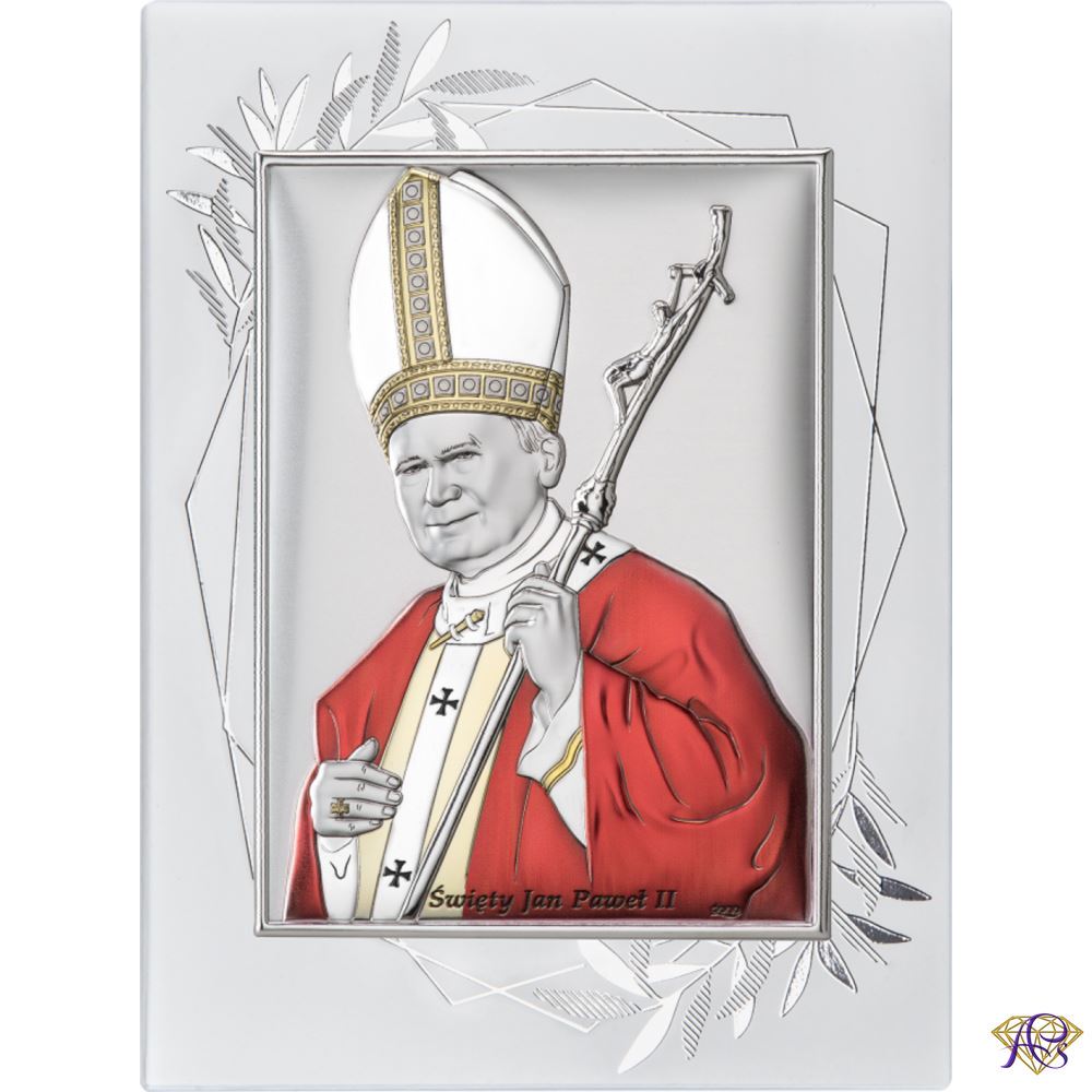 Obrazek srebrny Święty Jan Paweł II DS16FO/2C