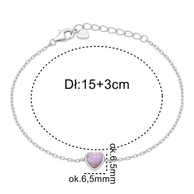 Bransoleta srebrna Ag 925 opal IM1000925BR_P
