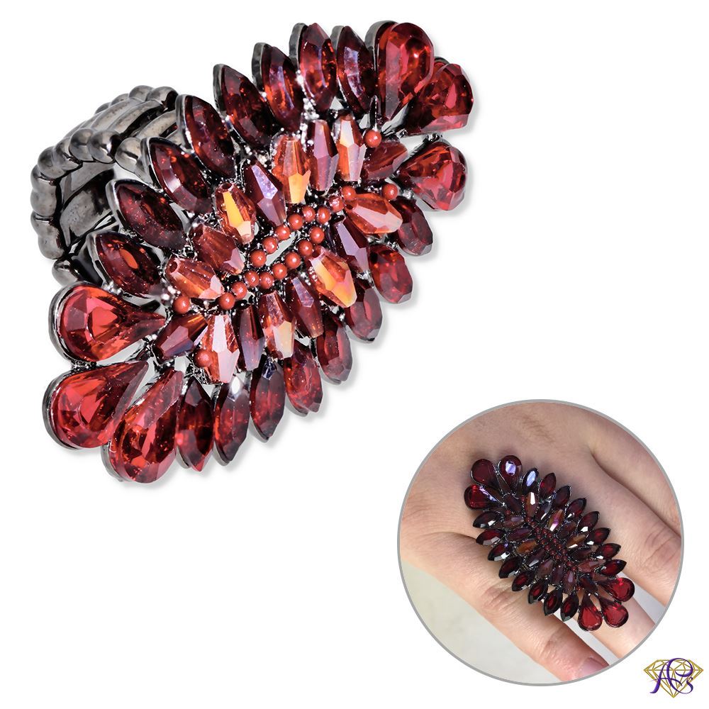 Pierścień z koralików - biżuteria sztuczna BSK 117
