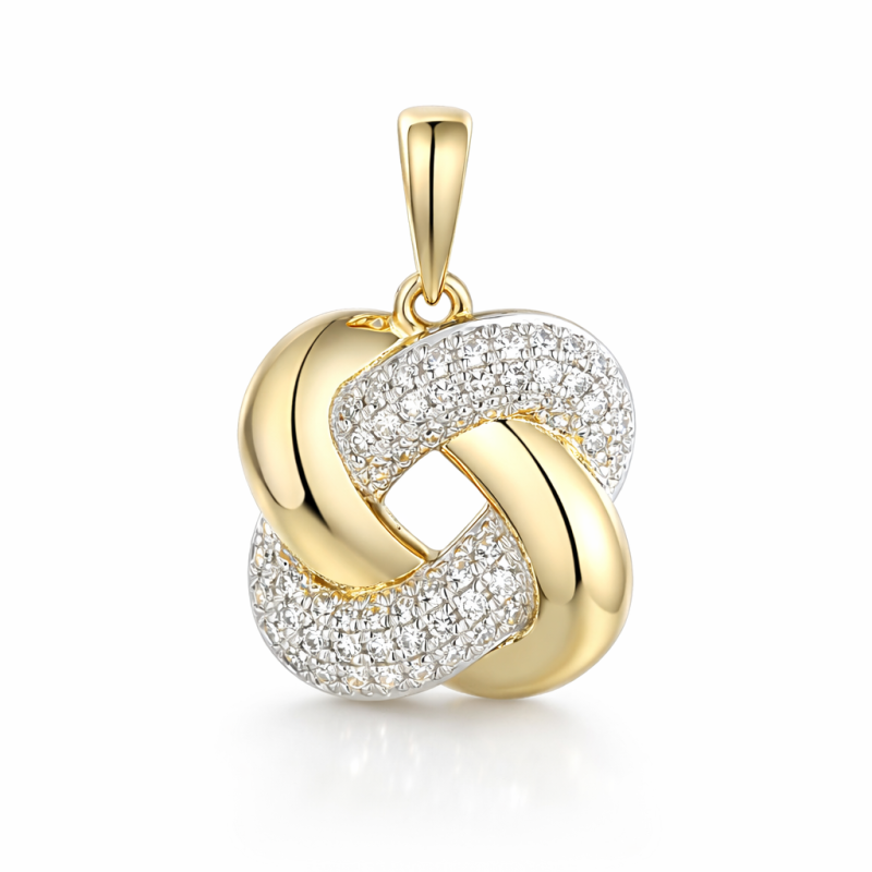 Zawieszka złota Au 585 z diamentami P95398Y 0.2CT.