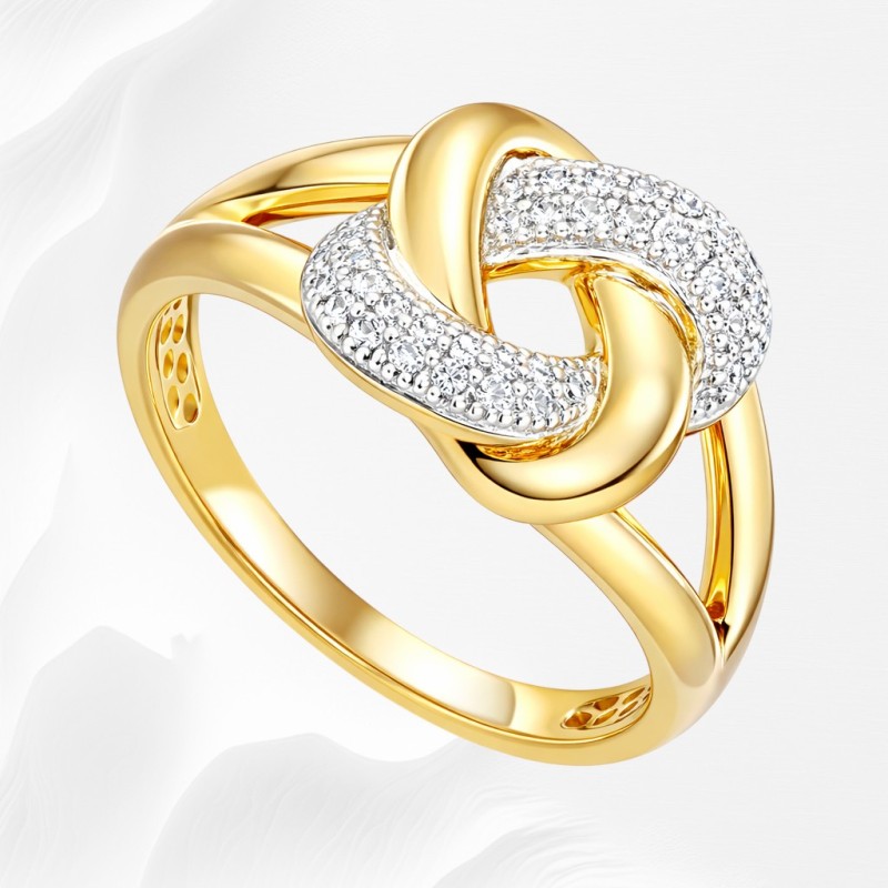 Pierścionek złoty Au585 z brylantami R95398Y0.2CT