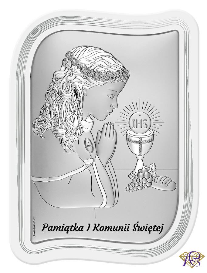 Obrazek srebrny Pamiątka I Komunii Świętej 6793AW