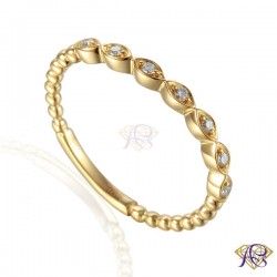 Złoty pierścionek z diamentami R61163 Y