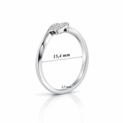 Pierścionek Au585 z diamentami KMR373 0.06ct r.9 