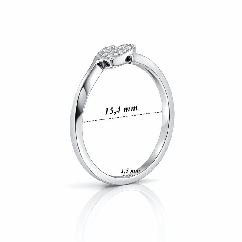Pierścionek Au585 z diamentami KMR373 0.06ct r.9 