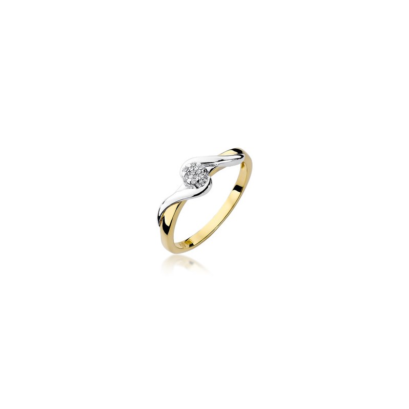 Pierścionek Au 585 z diamentem 000480/W-22 r.8