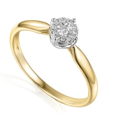 Pierścionek Au585 z diamentem R55157 YW r.8