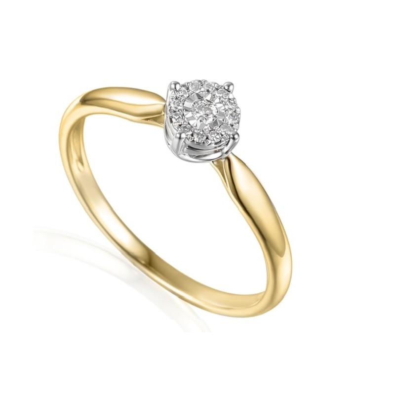 Pierścionek Au585 z diamentem R55157 YW r.8