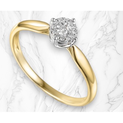 Pierścionek Au585 z diamentem R55157 YW r.8