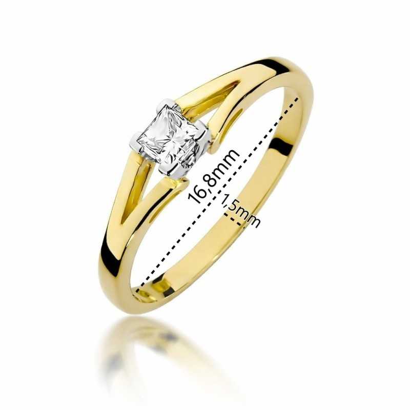 Pierścionek złoty Au 585 z diamentem W-350 r.13