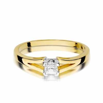 Pierścionek złoty Au 585 z diamentem W-350 r.13