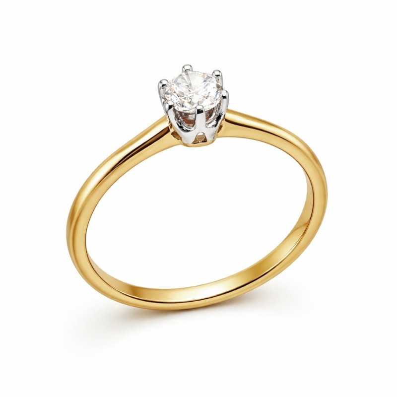 Pierścionek Au 585 z diamentem R09915YW r14