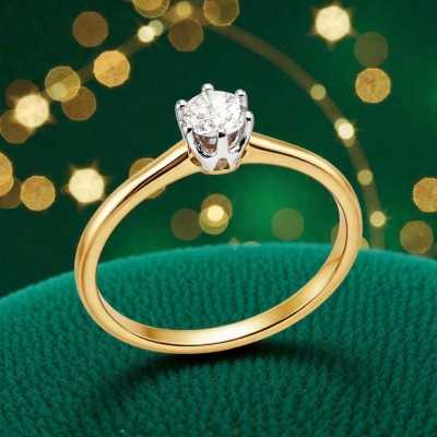 Pierścionek Au 585 z diamentem R09915YW r14