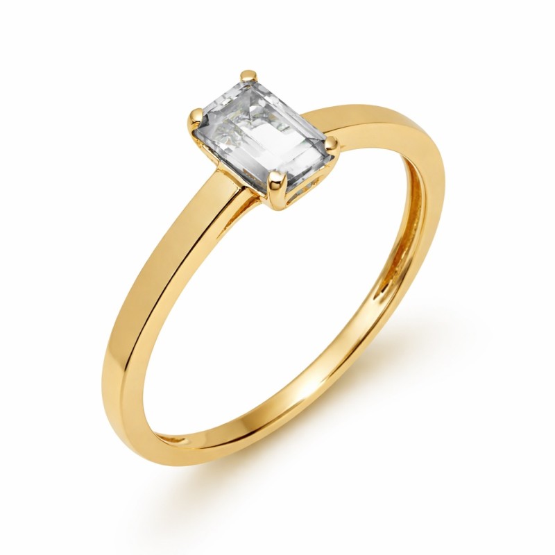 Pierścionek złoty Au 585 z diamentem RR51367Y r.14