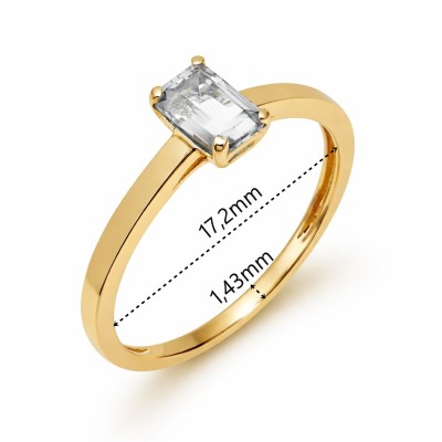 Pierścionek złoty Au 585 z diamentem RR51367Y r.14