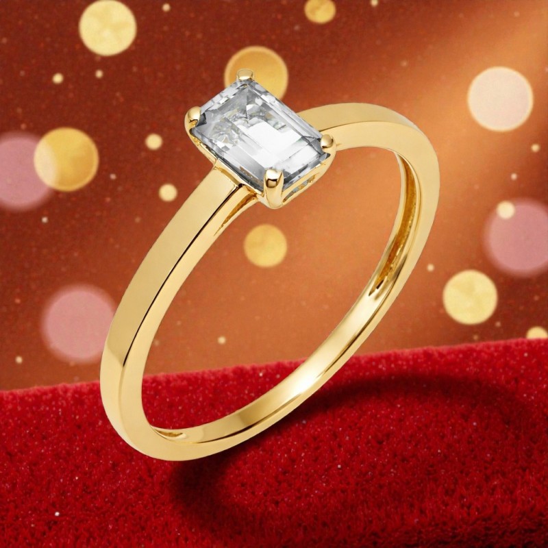 Pierścionek złoty Au 585 z diamentem RR51367Y r.14